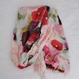 Spring floral neck scarf